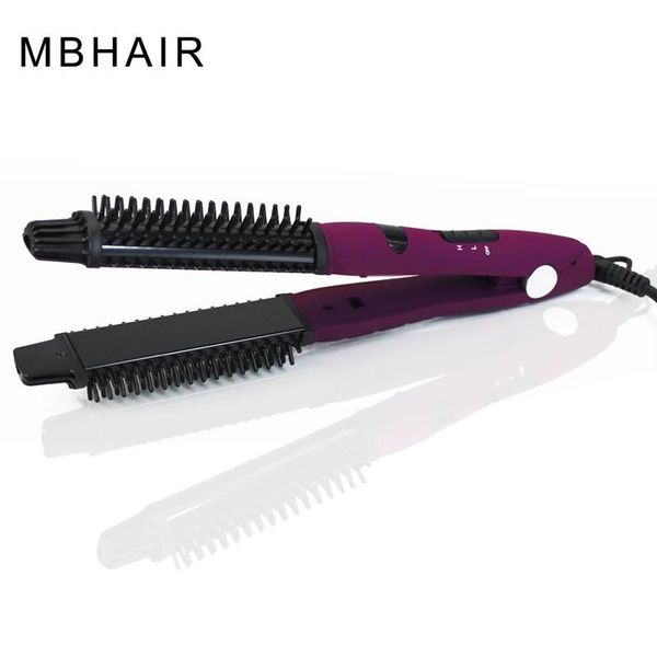 MBHAIR – peigne électrique en céramique, fer plat, fer à friser à la kératine, brosse rapide, lisseur de cheveux, peigne de coiffure