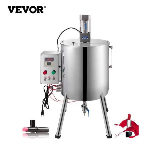 Crépines VEVOR Machine de remplissage de mélange de chauffage électrique remplisseur de rouge à lèvres 15L / 30L réservoir d'agitation pour liquide et pâte 2030 bouteilles/min