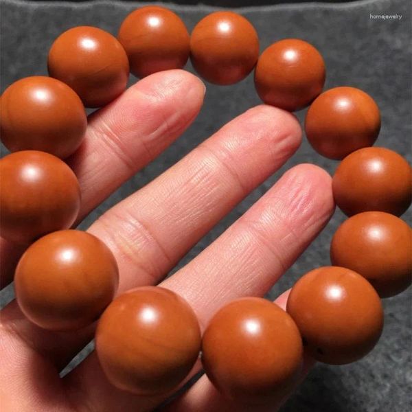 Bracelet de perles légères en cercle parfait, brin de 1.7cm, écrou du Guangdong, vieux noyau de fer, chapelet de perles rondes d'olive