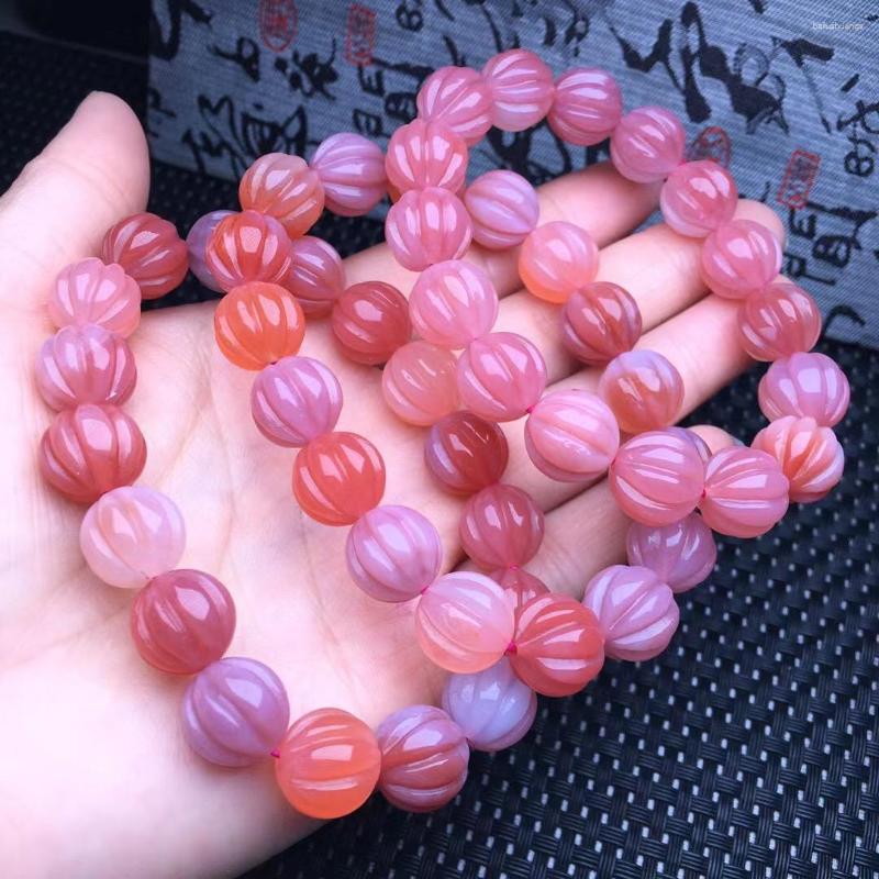 ストランド1 PC FENGBAOWU NATURAL YANYUAN AGATE PUMPKIN BRACELET CRYSAL REIKI HEALING HEALING STONE FASHION JEWELRY GIEFT