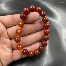 Bracelet en agate rouge brin 10 mm, cornaline réussie à chaque examen