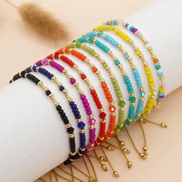 Hebra 10 Uds 2023 joyería bohemia de moda para mujeres pulseras de cuentas Miyuki delicadas hechas a mano para regalos de niñas