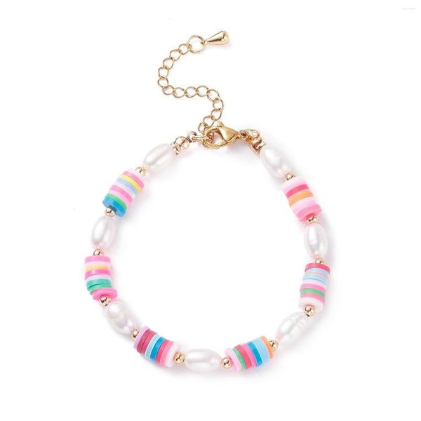 Brin 10 pièces perle naturelle polymère argile perlé Bracelet Preppy pour les femmes bohême bijoux faisant des cadeaux bricolage décorations