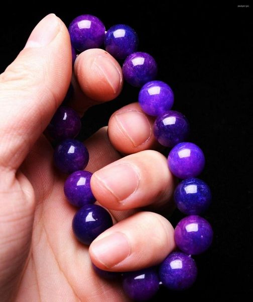 Bracelet Perles Sugilite Afrique du Sud Naturel Violet 12 mm