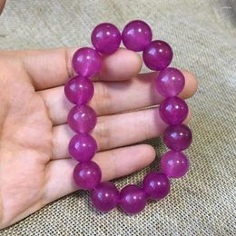 Brin 12 mm nature violette jade agate bracelet green hand catenary pierre