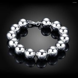 Bracelet boule de bouddha pour femmes, brin de 14m, couleur argent 925 estampillé, qualité de luxe, bijoux tendance, accessoires entiers, 2022, 284b