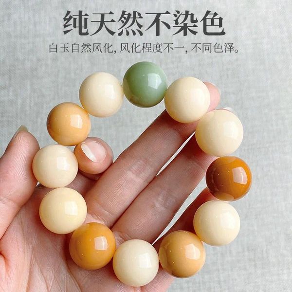 Strand 18-23MM Tamaño grande Real Bodhi Pulsera Brazaletes Mujeres Hombres Buda Encanto Tíbet Oración budista Cuentas de madera Mala Yoga Joyería Regalos