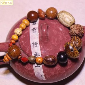 Strand 18 Zaad Bodhi Bracelet Multi-Treasure Boeddha kralen Hand String Tourism Boeddhistische Tempelbinding Veel geluk zegen vrouwen mannen