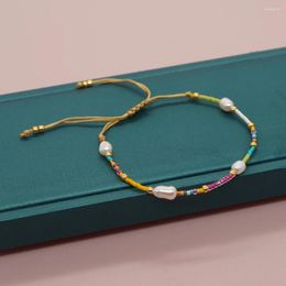 Strand 1pc Diseño hermoso en la moda de verano Bracelet de amistad colorida para mujeres boho bohemio tensor mezcla perla semilla joya joya