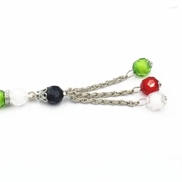 Pulsera de colores palestinos de 2/4 Uds., decoración con cuentas de oración católica E0BE