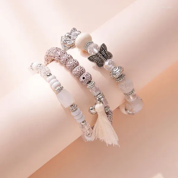 Bracelet bohémien multicouche en verre papillon Bodhi, fait à la main, perlé, pour femmes, bijoux à la mode, cadeau, brin 2023