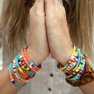 Bracelet pour femme avec perles de riz à double trou Strand 2023. Bohème tendance Instagram été Tierra perles Miyuki chaîne bijoux accessoires