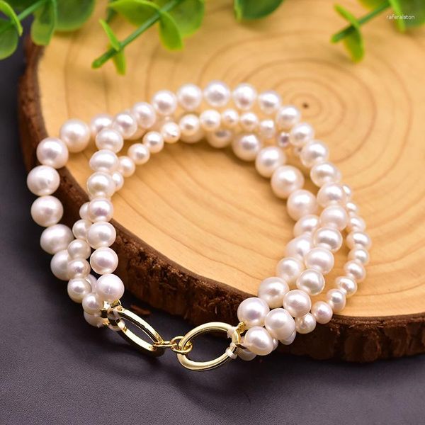 Hilo 2023 hecho a mano perla natural de agua dulce con cuentas amistad a juego señoras pulsera Simple lujo exquisito accesorios de joyería