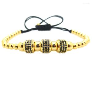 Strand 2023 hommes bijoux femmes Bracelet Micro pavé CZ breloque perles boules tressage macramé bracelets pour