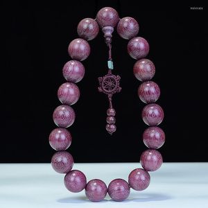 Strand 2023 Natuurlijke Violet Hout Kraal Armband 25mm Hand Voor Mannen En Vrouwen Boeddhistische Sieraden Heren Armbanden Gift