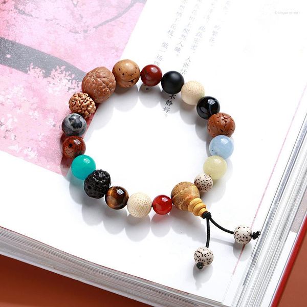 Strand 2023 Bijoux chanceux religieux 18 sortes de bracelets de perles en pierre naturelle bénie pour les femmes, les amis et les bracelets de bénédiction de la famille