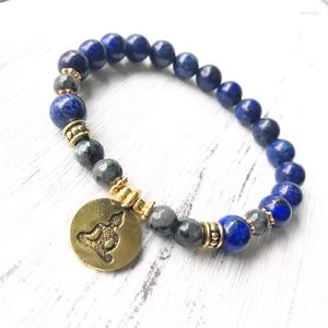 STRAND 2023 -stijl natuurlijke lapis lazuli mala armband boeddha yoga mode sectie labradorite sieraden cadeau voor mannen