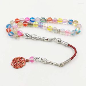Strand 2023Style cristal autrichien Tasbih 33 perles rouge multicolore femmes perles de prière cadeau musulman chapelet arabe mode Bracelet
