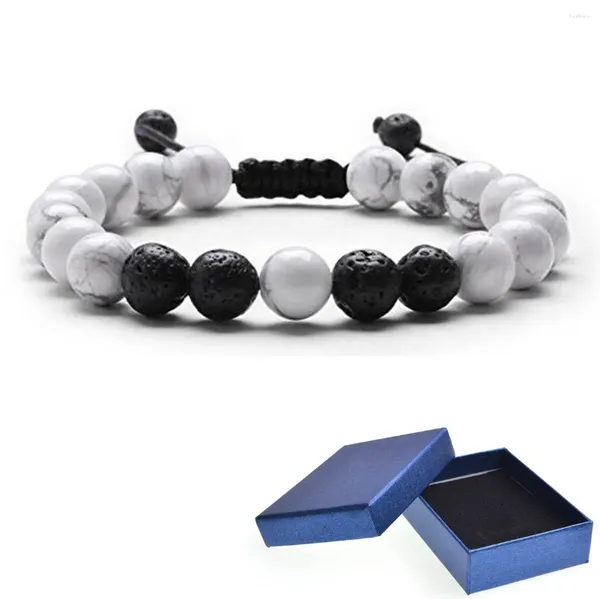 Bracelets en pierre naturelle pour hommes et femmes, brin 2024, perles yeux de tigre, Yoga, tissage volcanique, 8MM
