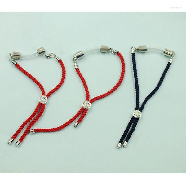 Hebra 2 uds 6MM tubo curvo tapón de rosca pulsera de algodón prefabricada Vial de arroz pulseras de deseos pareja joyería de recuerdo para regalo para Amiga