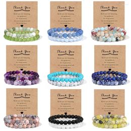 Bracelets de perles en pierre naturelle, 2 pièces, Agates vertes, Aventurine, opale, turquoise, quartz rose, pour femmes et hommes, cadeau de Thanksgiving
