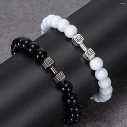 Brin 2pcs / ensemble Bracelet de perle en pierre en pierre naturelle