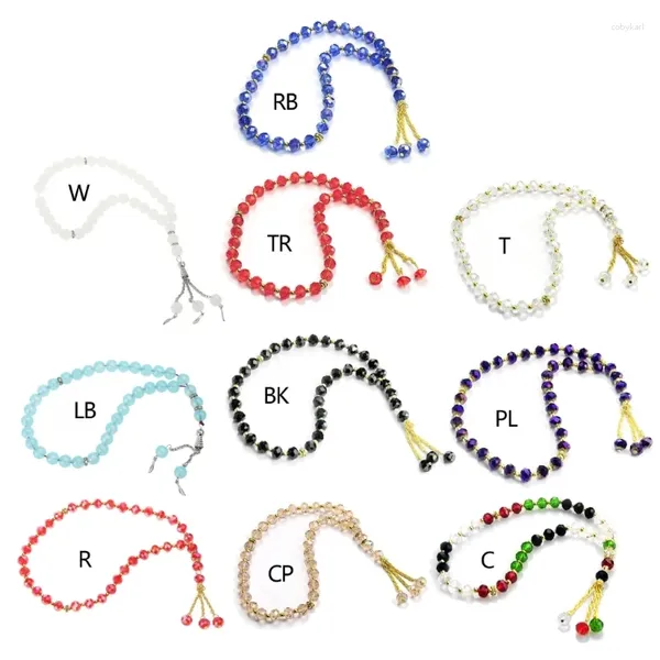 Pulsera de cuentas de Rosario de oración Tasbih de 33 cuentas, festival musulmán Eid