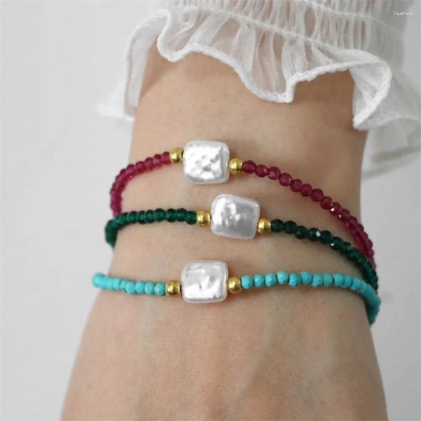 Pulsera de cuentas de cuarzo facetadas pequeñas de 3mm para mujer, pulsera con cuentas de perlas de ojo de tigre de Ourmalina de piedra Natural, joyería bonita para niñas