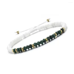 STAND 3x4 mm Facelle Rondelle Forme Moonstone et Sodalite Malachite Africain Turquoise Perle en pierre Naturel Bracelet Adivable