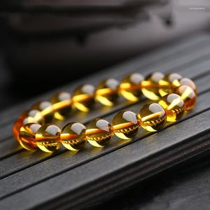 STRAND 4-12 MM DIY Gele Citrines kralen armbanden voor vrouwen cadeau trinket elastische rek snoer bangle sieraden lucky stone vriend