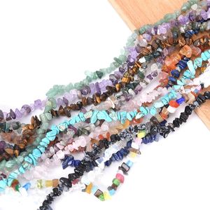 Brin 40 cm mode forme libre puce perles de pierre naturelle Lapis Kyanite opale Quartz pour collier à faire soi-même Bracelet fabrication de bijoux femmes perlées