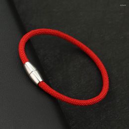Bracelet en corde à échelle de Dragon de 4mm, Simple, magnétique fait à la main, pour femmes et hommes, brassard d'amoureux, bijoux porte-bonheur