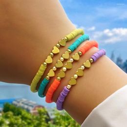 STRAND 4PCS/SET IN 2024 Boheemse heishi kralen liefde hart armband sieraden mode zomer strand trendy geschenken voor haar