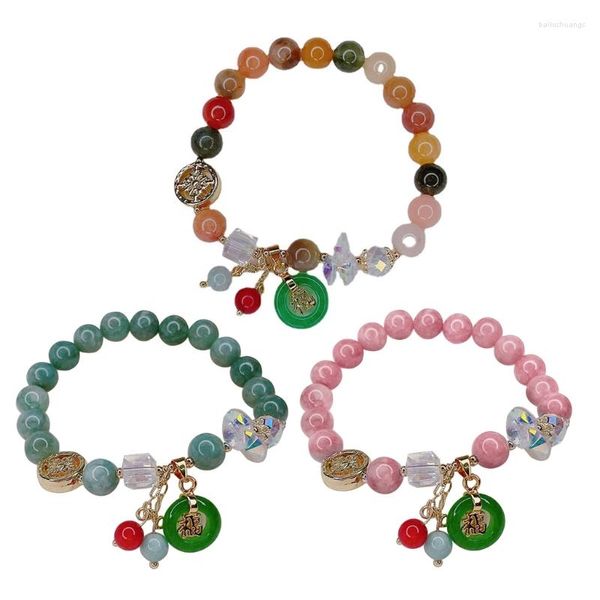 Strand 4XBE rétro Jade main chaîne tressé Bracelets meilleur Bracelet de perles bijoux de mode cadeaux pour noël Thanksgiving