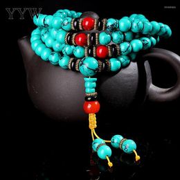 Strand 5strands / Lot Turquoised Native Howlite Pray Perles Fabrication de bijoux 6mm 8mm Bracelet en vrac Collier Accessoires de mode pour femmes