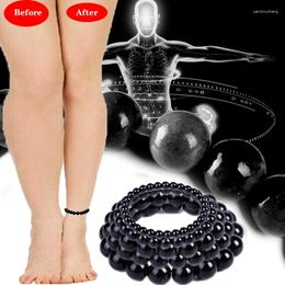 Brin 6-14 mm Obsidien Slimming Bracelet Buddhist Yoga Blessing Prayer Healing Blackstone Beads Anti Anxiété Perte de poids