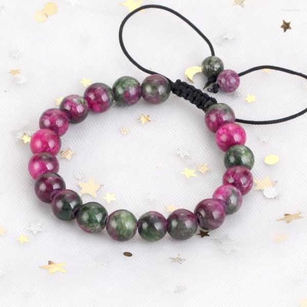 Brin 6/8mm naturel persan Jades Bracelet réglable tressé corde bracelets pour hommes femmes bijoux cadeau énergie de guérison