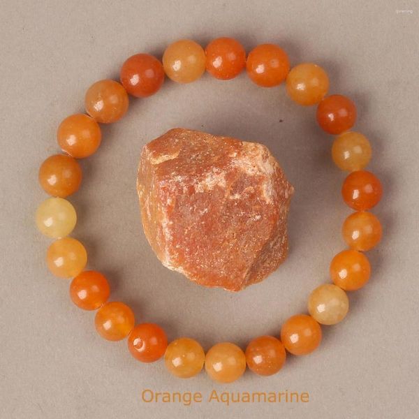 Bracelet de brin 6/8 mm en pierre naturelle Aquamarine Aquamarine pour les femmes à apaiser les émotions spirituelles hommes bracelets bijoux cadeaux
