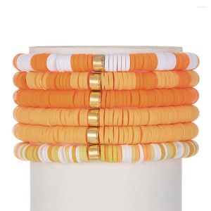 Brin 6 pcs / ensemble bracelet de poterie douce colorée