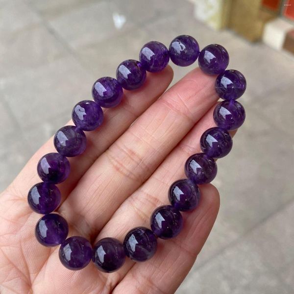 Pulsera de amatista de Sudáfrica de grado A con piedra Natural de hebra 7A, venta al por mayor de un solo anillo para mujer, estilo bohemio