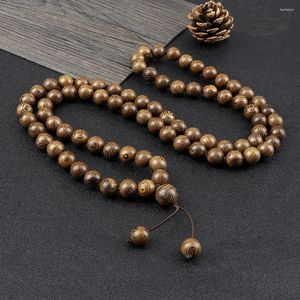 Collier de perles en bois 108, brin 8MM/10MM, Bracelets, prière bouddhiste, bijoux de Yoga, cadeaux faits à la main pour femmes et hommes, mode élastique