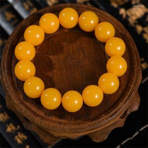 Brin 8MM 10mm Pierre Naturelle Jaune Perles Femme Bracelets Pour Femmes Hommes Charmes Élastique Perle Ronde Bracelet Bijoux Cadeaux