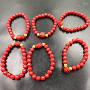 Bracelet Pi Xiu cinabre à brins de 8 mm