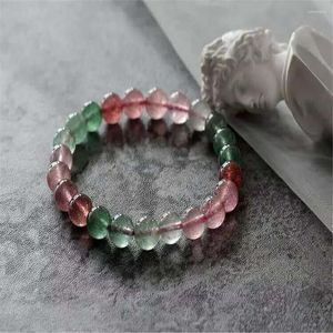 Strand 8mm naturel rouge vert fraise Quartz cristal perles rondes mode femmes Bracelet