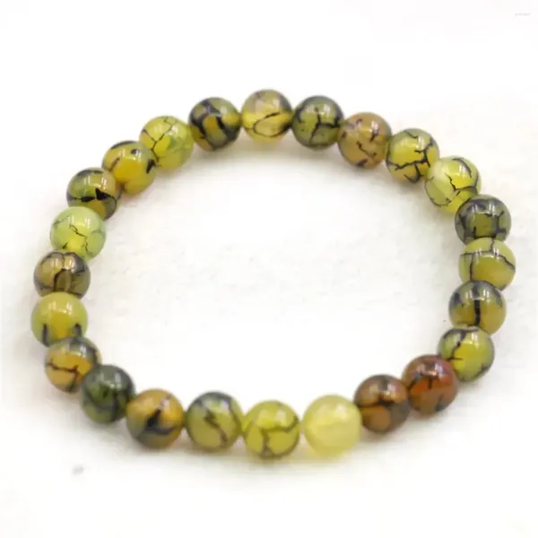 Strand 8mm rond Dragon Agate Onyx perles en vrac Bracelet pierre naturelle bricolage mode fabrication de bijoux conception femmes filles cadeaux accessoires