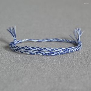 Strand ABL111(1) Boho hecho a mano trenzado pulsera de la amistad hilo tejido fino cuerda apilable Simple joyería étnica regalo