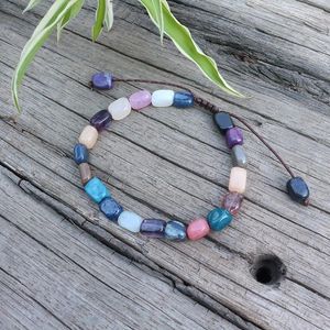 Strand ongeveer 8 mm natuurlijke stenen Mix geverfde armband kleurrijk handgemaakt zonnebloemcadeau voor je mooie kralen sieraden