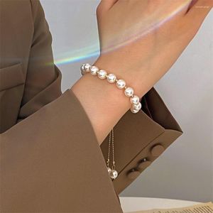 Brin réglable perle Bracelet pour femmes or/argent couleur alliage perlé Braclet mode luxe bijoux cadeau petite amie Pulseras