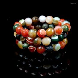 Brin alxa bracelet coloré bracelet culturel et amusement enveloppé d'agate de soie