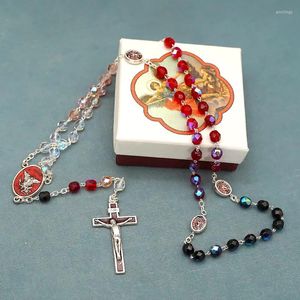 Strand Angel Crystal 5-Ended Rose Rozenkrans St. Michael's 1/2 Religieuze Sieraden Geschenken voor Memorial Day Evenementen